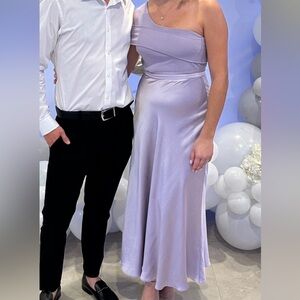 Ted Baker Lavender One-Shoulder Midi Dress